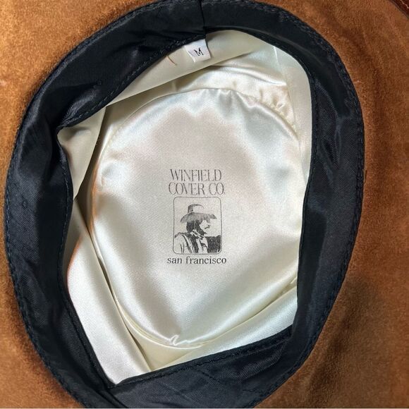 Winfield Cover Co. suede hat 🤎 leather and metal detail 🤎 medium - Picture 4 of 5